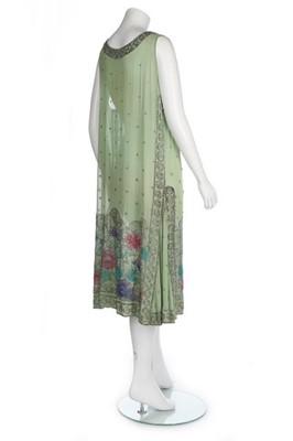 Lot 61 - A Jean Patou couture chinoiserie beaded dress,...