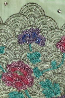 Lot 61 - A Jean Patou couture chinoiserie beaded dress,...