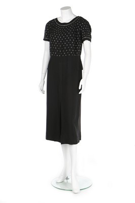Lot 64 - A rare and early Nina Ricci couture silk crpe...