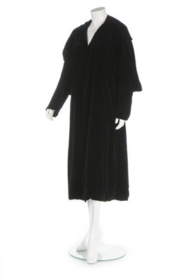 Lot 67 - An Augustabernard couture black velvet evening...