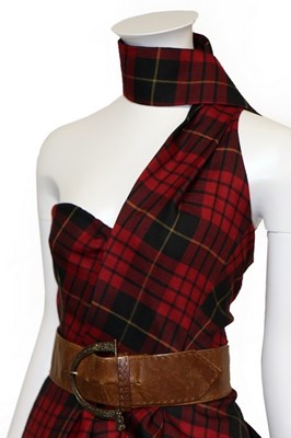 Lot 206 - An Alexander McQueen tartan wool dress,...