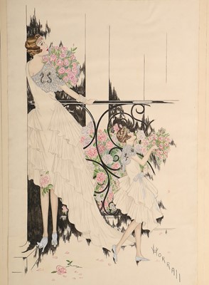 Lot 96 - Henry Worrall Luker fashion sketches for...
