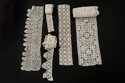 Lot 425 - An interesting collection of lace, 17th, 18th...