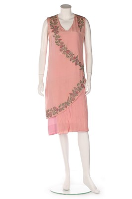 Lot 338 - A good Nicole Groult couture pink silk dress,...