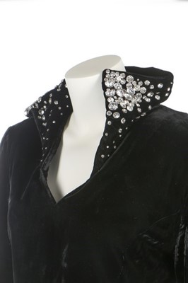 Lot 214 - A Thierry Mugler black velvet cocktail dress,...
