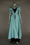 Lot 123 - A Chanel couture pale blue slubbed silk...