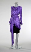 Lot 174 - An Yves Saint Laurent violet satin cocktail...