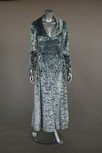 Lot 205 - A Biba silver velvet maxi coat, early 1970s,...