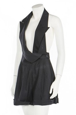Lot 86 - John Galliano black gabardine shorts with...
