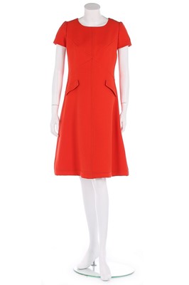 Lot 272 - A Courrèges orange double-faced wool mini...