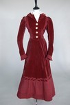 Lot 85 - A plum velvet ensemble, circa 1900, comprising...