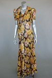 Lot 112 - An interesting printed sik and cutwork garden...