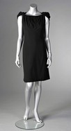 Lot 141 - A Balenciaga couture black moss crepe dinner...