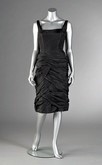 Lot 136 - A fine Jean Dess couture black taffeta...