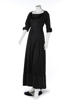 Lot 371 - A Christian Dior London black satin...