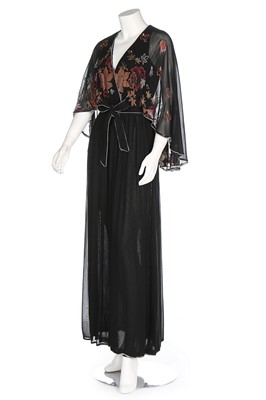 Lot 15 - A Janice Wainwright black viscose dress, circa...