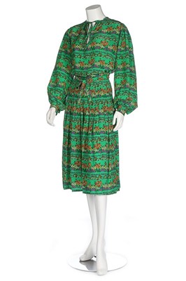 Lot 16 - An Yves Saint Laurent floral printed silk...