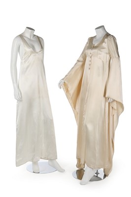 Lot 63 - A Biba medieval inspired ivory satin...
