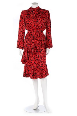 Lot 153 - Two Yves Saint Laurent couture printed silk...