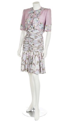Lot 158 - A Jean-Louis Scherrer couture floral printed...