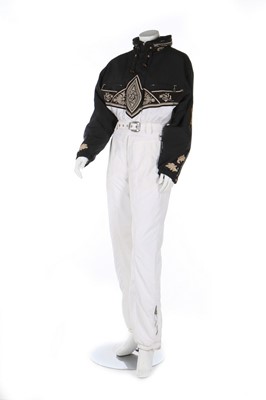 Lot 368 - A Bogner polyamide padded ski-suit, 1980s,...