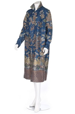 Lot 493 - An evening coat formed from a Chinese brocaded...
