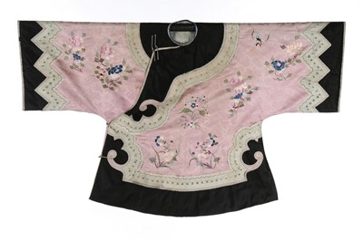 Lot 500 - A pale lavender damask informal robe, chang-fu,...