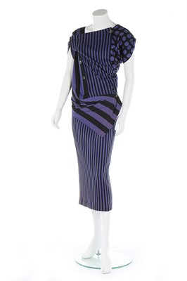 Lot 311 - An Issey Miyake purple and black cotton jersey...