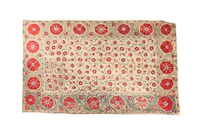 Lot 469 - A large embroidered suzani, Bokharan, early...