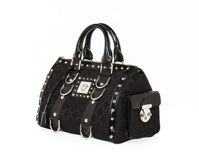 Lot 12 - A Versace 'Snap Out Of It' black patent...