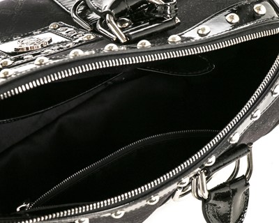 Lot 12 - A Versace 'Snap Out Of It' black patent...