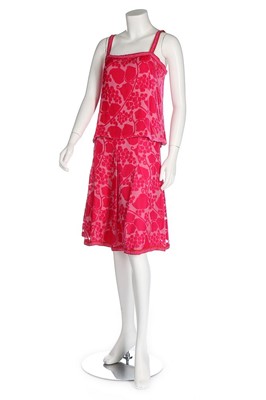 Lot 3 - Two Chanel pink summer ensembles, 2001,...