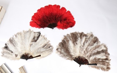 Lot 408 - A group of fans, 1880-1920, comprising mother...