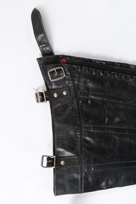 Lot 93 - A pair of black leather fetish boots, probably...