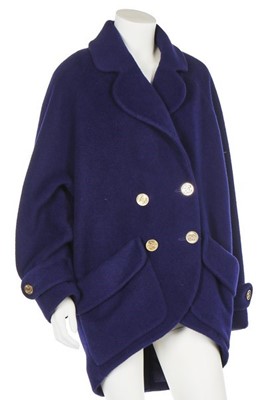 Lot 28 - A Chanel purple wool coat, early 1990s,...