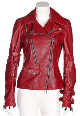 Lot 88 - A Dolce & Gabbana red leather jacket, AW 2003,...