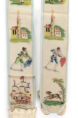 Lot 419 - Three pairs of men's braces, mid-late 19th...
