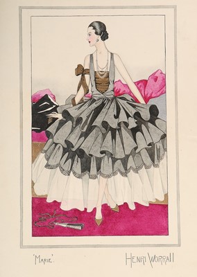 Lot 100 - Henry Worrall Luker fashion sketches for...