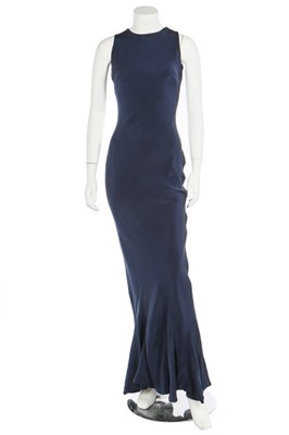 Lot 91 - Givenchy by John Galliano navy silk evening...