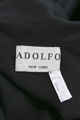 Lot 153 - Lauren Bacall's Adolfo black satin and chiffon...
