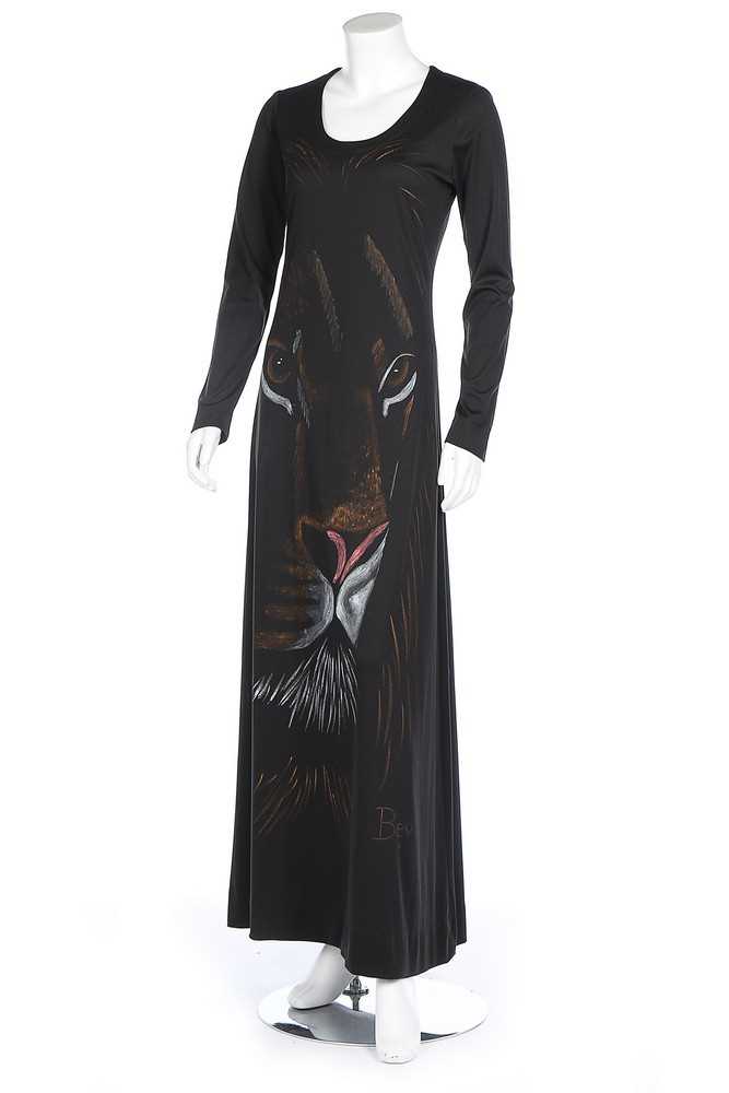 Lot 158 - Shirley MacLaine's black jersey Halston dress,...