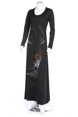 Lot 158 - Shirley MacLaine's black jersey Halston dress,...