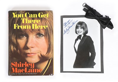 Lot 158 - Shirley MacLaine's black jersey Halston dress,...