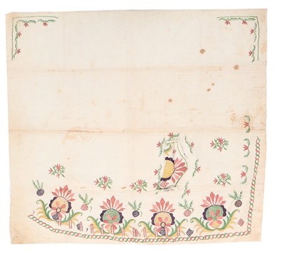 Lot 90 - A pair of embroidered but un-cut waistcoat...