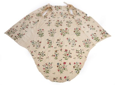 Lot 73 - The remains of a false-quilted and embroidered...