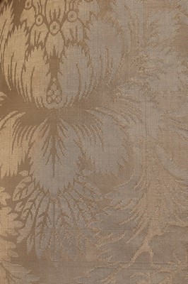 Lot 77 - A brown damask satin sleeved waistcoat, circa...