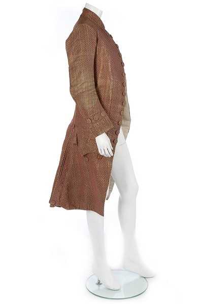 Lot 81 - A young man's striped velvet tailcoat, circa...