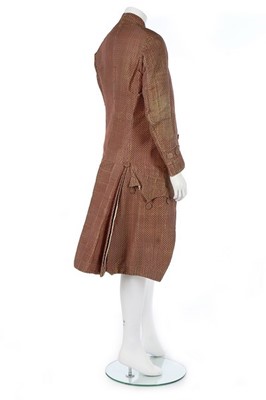 Lot 81 - A young man's striped velvet tailcoat, circa...