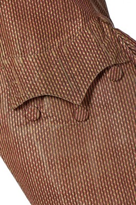 Lot 81 - A young man's striped velvet tailcoat, circa...