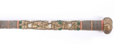 Lot 83 - A finely beaded riding crop, early 19th...